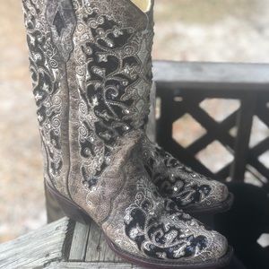 Corral embellished cowgirl boots.
